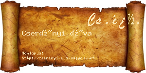 Cserényi Éva névjegykártya