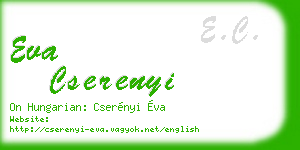 eva cserenyi business card