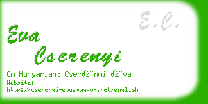 eva cserenyi business card